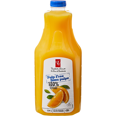 le Choix du Président Jus d’orange 100 % sans pulpe 1.54 l, 0,26 $/100ml