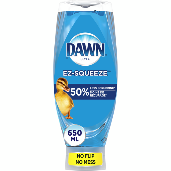 Dawn Savon à vaisselle Ultra EZ-Squeeze, détergent à vaisselle liquide, parfum Original 650 ml, 0,84 $/100ml