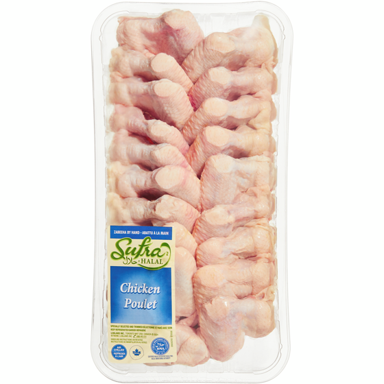 Sufra Ailes de poulet halal format club 2 kg, 1,25 $/100g