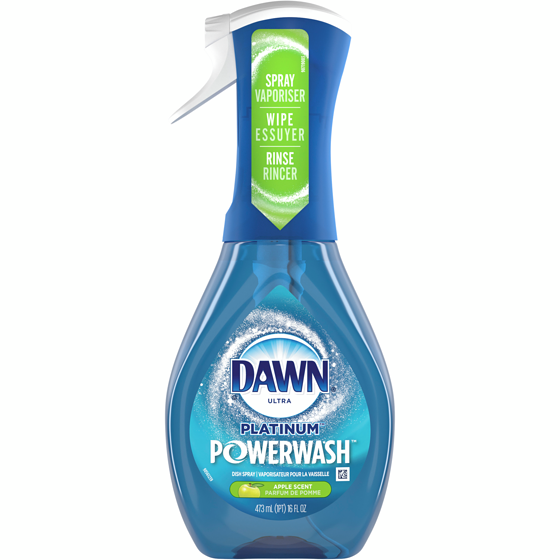 Dawn Platinum Powerwash Dish Spray, Dish Soap, Apple Scent 473 ml, $1.69/100ml