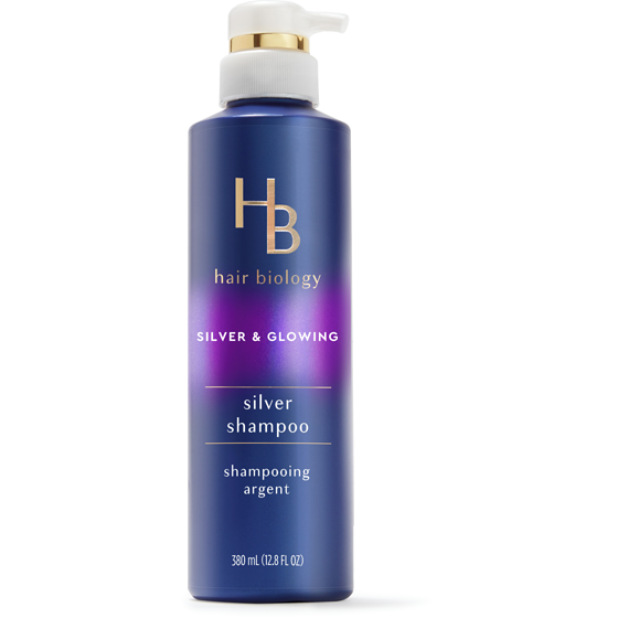 HB Hair Biology Silver and Glowing Purple Shampoo for Silver and Gray Hair 380 ml, $4.60/100ml