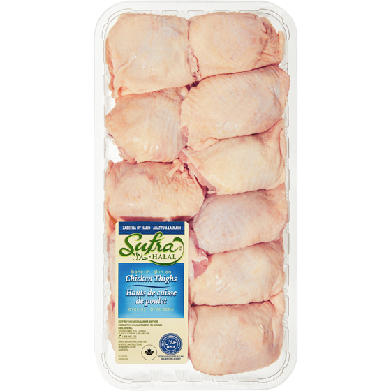 Sufra Hauts de cuisses de poulet avec l’os et la peau 1.54 kg, 0,91 $/100g