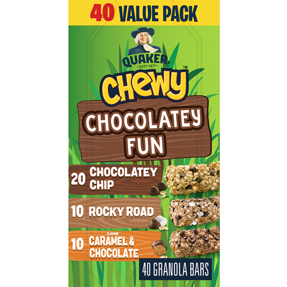 Quaker Chewy Granola Cereal Or Fruit Bars Chocolate Fun 960 g, $1.46/100g