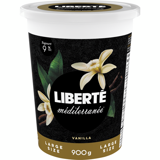 Liberte Méditerranée 9% Yogurt, Vanilla 900 g, $0.98/100g