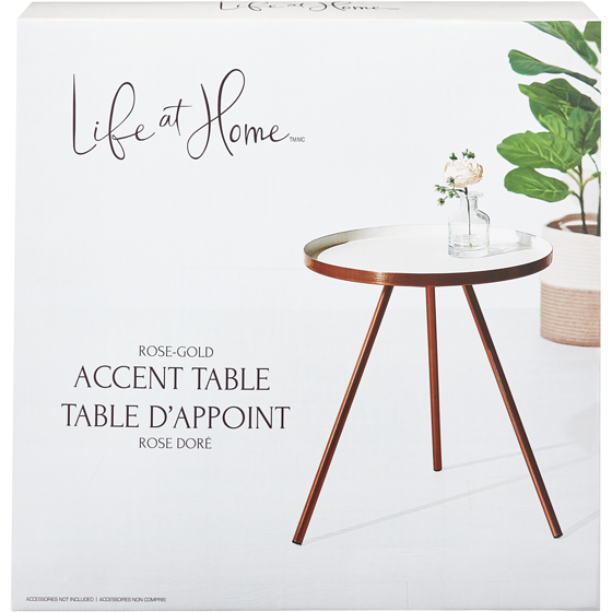 Life at Home Table D’Appointrose Doré 1 ea, 60,00 $/1ch