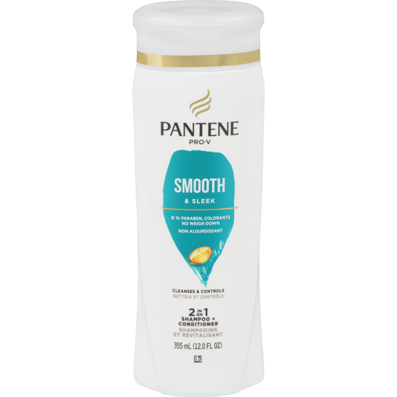 Pantene PRO-V Smooth & Sleek 2in1 Shampoo and Conditioner 355 ml, $1.69/100ml
