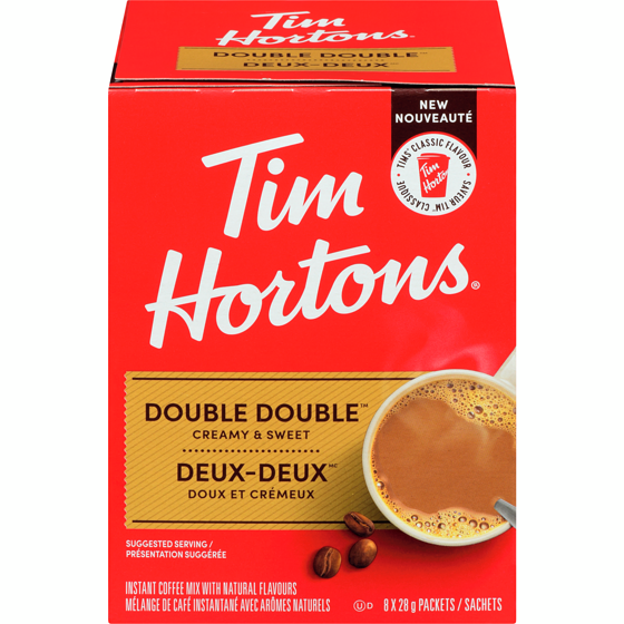 Tim Hortons Doux Et Crémeux Mélange De Café Instantané Avec Arômes Naturels 8 ea, 1,00 $/1ch