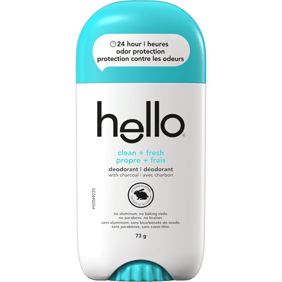 Hello Clean + Fresh Aluminum Free Deodorant with Charcoal 73 g, $13.68/100g