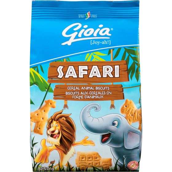 Gioia Safari Cereal Animal Biscuits 250 g, $1.60/100g