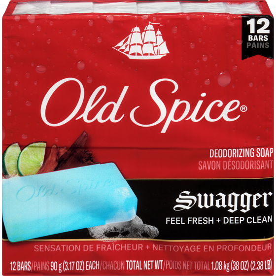 Old Spice Swagger Bar Soap, 12 Bars 90 g, $12.77/100g