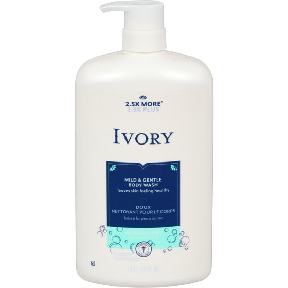 Ivoire Nettoyant pour le corps doux non parfum 1035 ml, 0,75 $/100ml