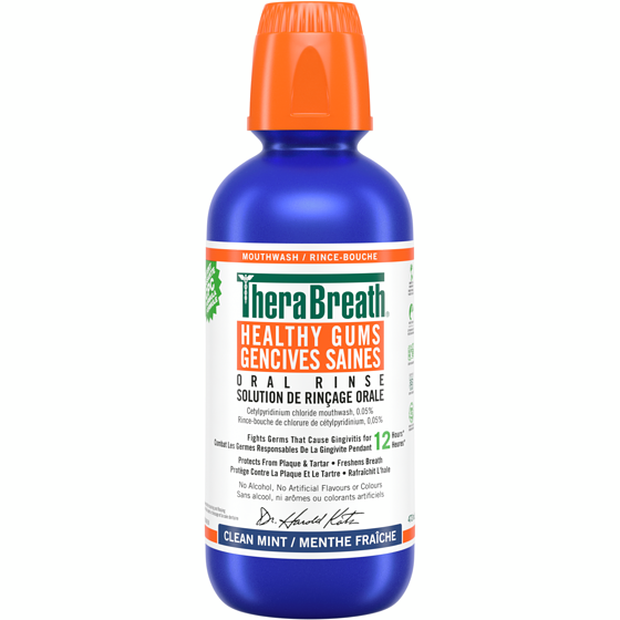 TheraBreath Solution de rinçage orale gencives saines menthe fraîche 473 ml, 3,27 $/100ml