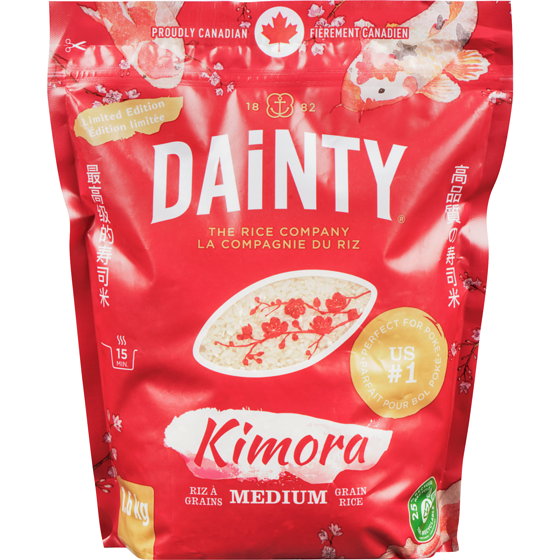 Riz Dainty Kimora Riz Calrose 1.6 kg, 0,84 $/100g