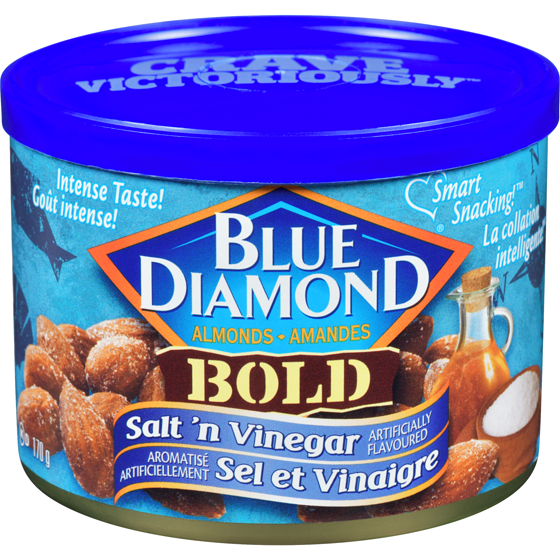 Blue Diamond Bold Almonds Salt 'N Vinegar 170 g, $3.52/100g