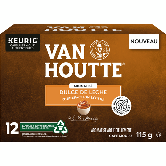 Van Houtte Van Houtte Dulce de leche capsules K-Cup de café, 12 unités, pour les cafetières Keurig 12 ea, 1,25 $/1ch