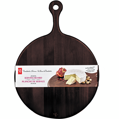 le Choix du Président Planche de service ronde, acacia 1 ea, 26,00 $/1ch