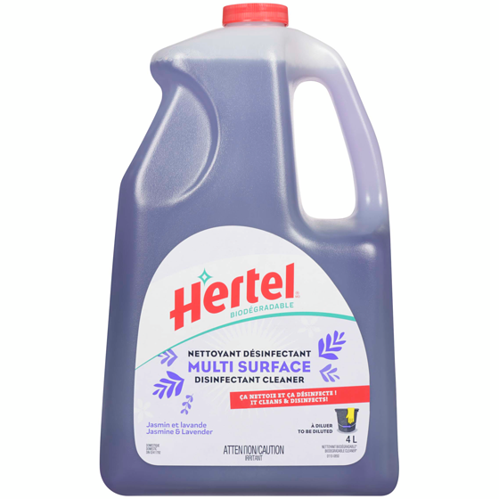 Hertel Multi Surface Lavender Freshness Biodégradable Disinfectant Cleaner 4 l, $0.32/100ml