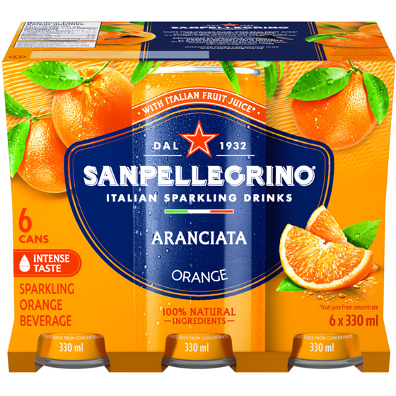 SanPellegrino Boisson pétillante aux fruits italienne Aranciata 6x330.0 ml, 0,35 $/100ml
