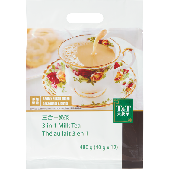 T&T 3 in 1 Milk Tea 480 g, $1.66/100g