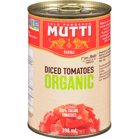 Mutti Diced Tomatoes 398 ml, $1.00/100ml