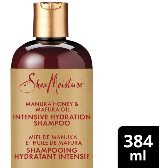 Shea Moisture Intensive Hydration Shampoo with Manuka Honey 384 ml, $4.42/100ml