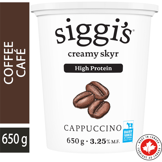 siggi's Cappuccino Skyr Yogurt 3.25% 650 g, $1.23/100g