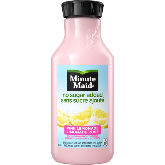 Minute Maid Zero Sucre Ajouté Limonade Rose Bottle 1.54 l, 0,23 $/100ml