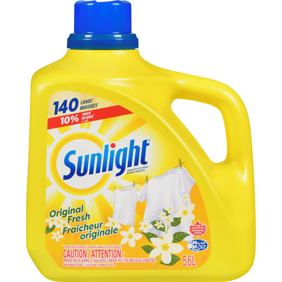 Sunlight Concentrated Detergent Original Fresh 5.6 l, $0.43/100ml