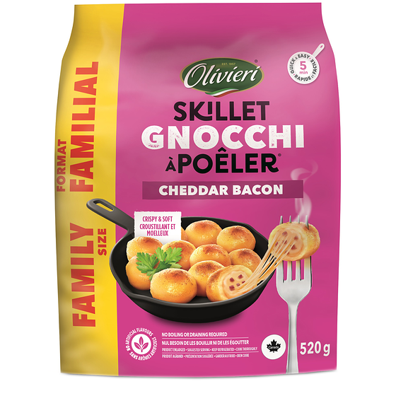 Olivieri Cheddar Bacon Skillet Gnocchi 520 g, $1.92/100g