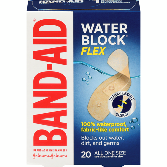 Band-Aid Water Block Flex Brand Adhesive Bandages 20 ea, $0.37/1ea