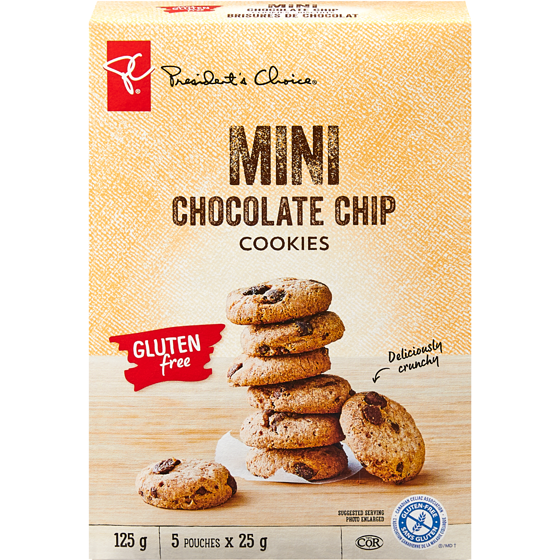 PC Gluten Free Mini Chocolate Chip Cookies PC.ca