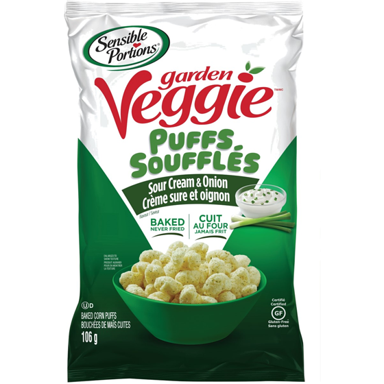 Sensible Portions Garden Veggie Puffs Sour Cream & Onion 106 g, $6.41/100g
