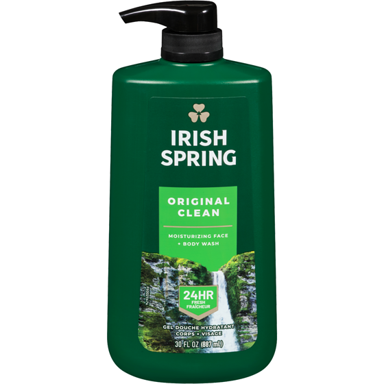 Irish Spring Original Clean Body Wash for Men  887 ml, $0.96/100ml