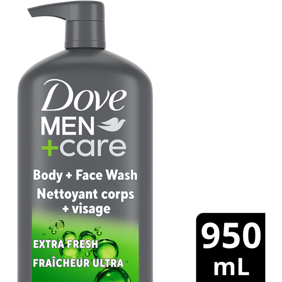 Dove Men+Care Refreshing Extra Fresh Body and Face Wash for Men 950 ml, $1.79/100ml