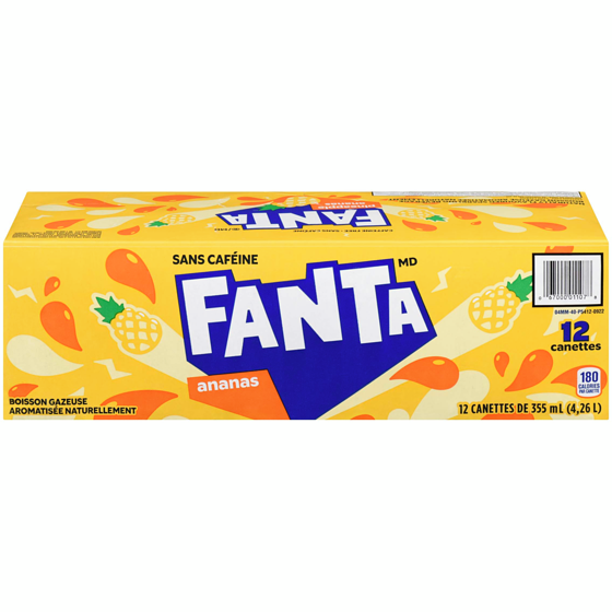 Fanta Soda Pineapple Fridgepack Cans 12x355.0 ml, 0,21 $/100ml