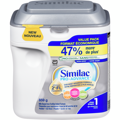 Similac Préparation pour nourrissons étape 1, 0+ mois 859 g, 7,22 $/100g 3,27 $/1lb