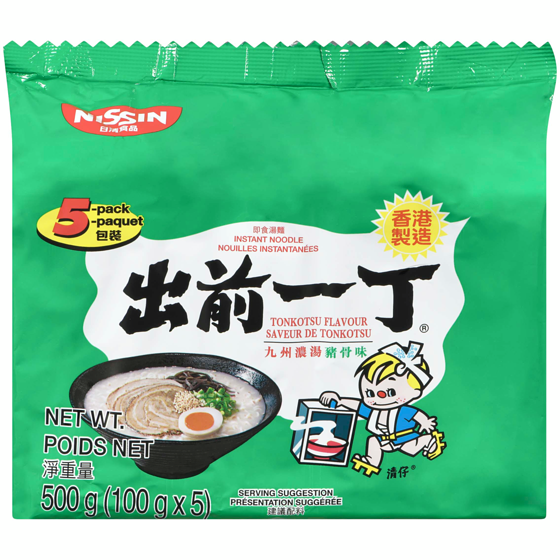 Nissin Instant Noodle With Soup Base Demae Ramen Artificial Pork Flavour 500 g, $0.96/100g