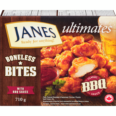 Janes BBQ Chickens Bites 710 g, $2.54/100g