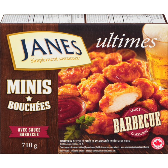 Janes Janes ultimes bouchees sans os barbeque 710 g, 2,39 $/100g