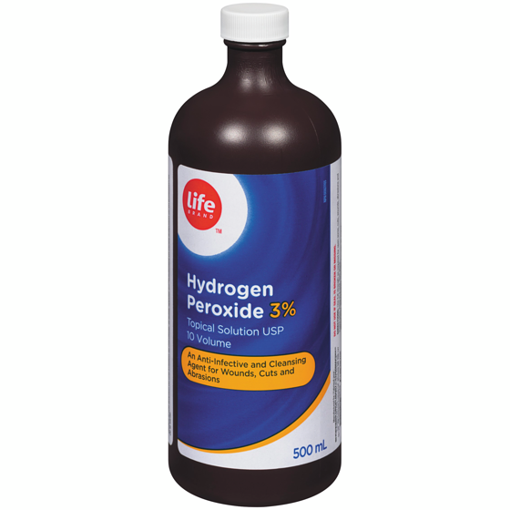 Life Peroxyde d'hydrogène 500 ml, 0,80 $/100ml