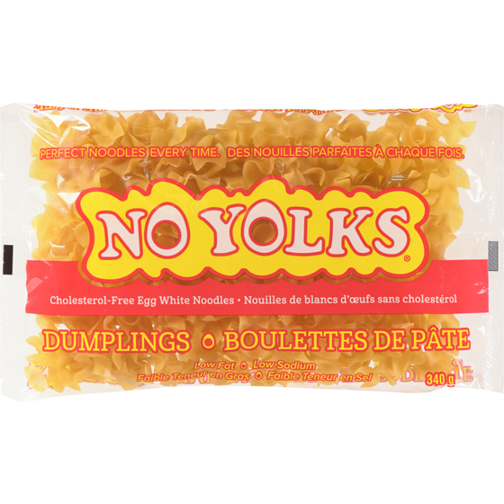 No Yolks Cholesterol-Free Egg White Noodles Dumplings 340 g, $1.03/100g