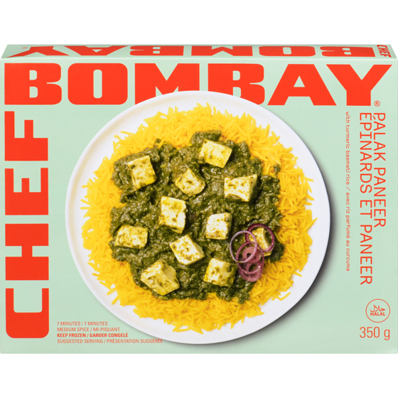 Chef Bombay Palak Paneer 350 g, $1.71/100g