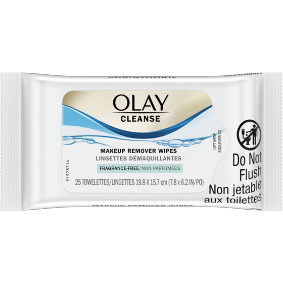 Olay Cleanse, Makeup Removing Wipes, Fragrance Free, 25 Towelettes 25 ea, $0.32/1ea