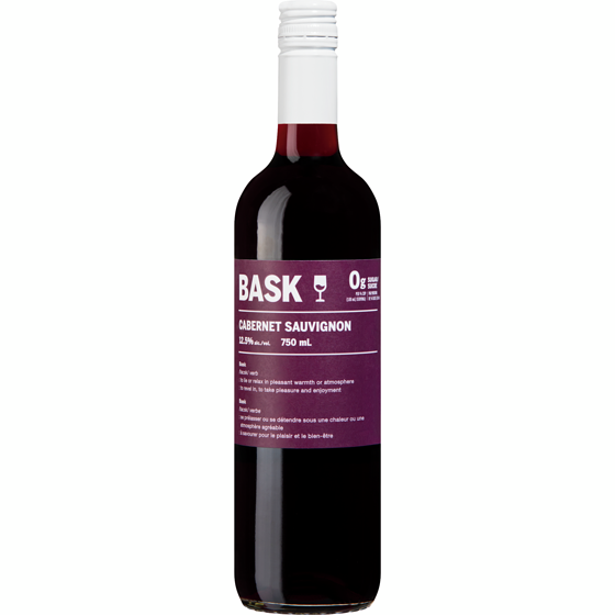 BASK Red Wine Cabernet Sauvignon (ID required at pick-up) 750 ml, $1.92/100ml