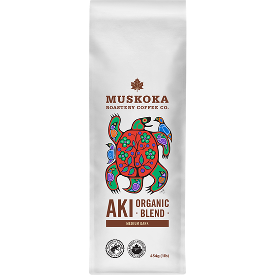 Muskoka Roastery Coffee Co Aki Organic Blend Medium Dark 454 g, $5.50/100g