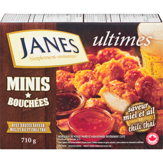 Janes Bouchées de poulet désossées miel et ail 710 g, 2,39 $/100g