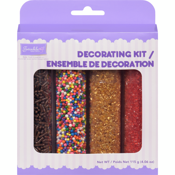 Twinkle Baker Decor Decorating Kit 4 Sprinkles Tube 116 g, $8.61/100g