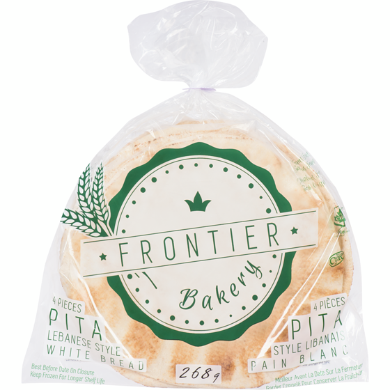Frontier Bakery Lebanese Style White Bread Pita 268 g, $0.37/100g