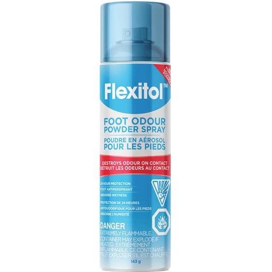 Flexitol Foot Odour Powder Spray, For Smelly Feet 143 g, $9.08/100g