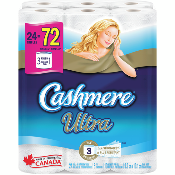 Cashmere 3 Épaisseurs Rouleaux De Papier Hygiénique 24 ea, 0,88 $/1ch